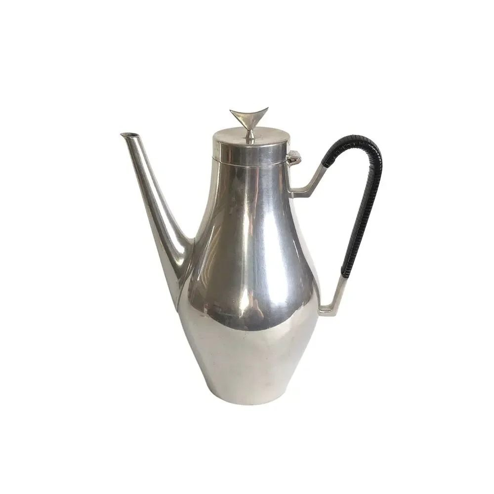 Reed & Barton MCM Pewter Coffee Pot, Denmark Pattern, John Prip Designer
